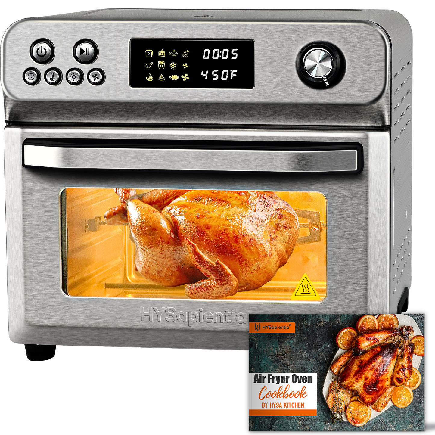 HYSapientia 26QT Digital Large Air Fryer Oven With Rotisserie